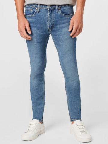 zils LEVI'S ® Šaurs Džinsi '519 Ext Skinny Hi Ballb': no priekšpuses