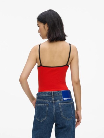 KARL LAGERFELD JEANS Rövid body - piros