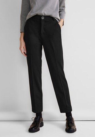 STREET ONE Slim fit Pleated Pants in Black