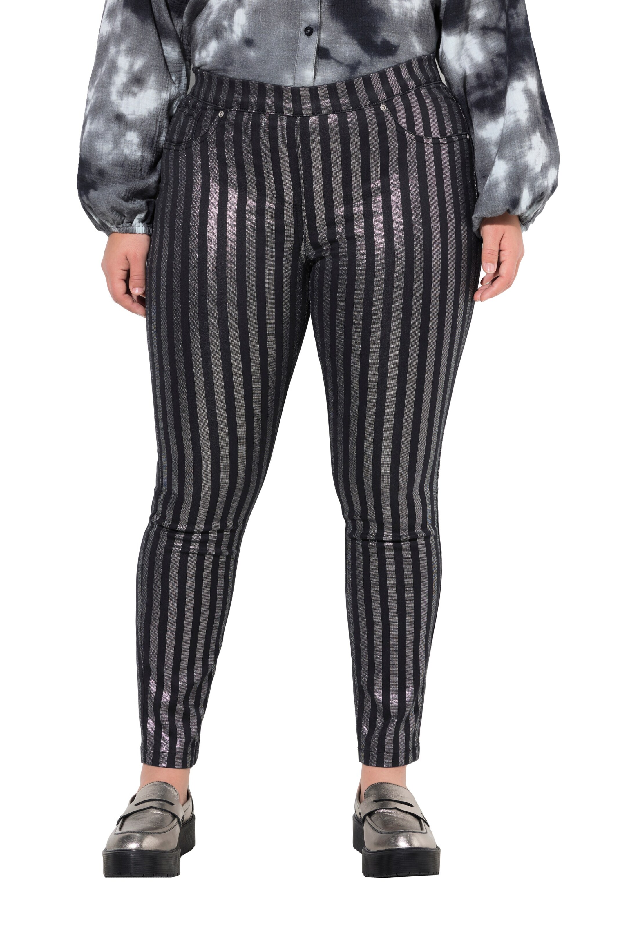 Angel of Style Slimfit Broek in Zwart: voorkant