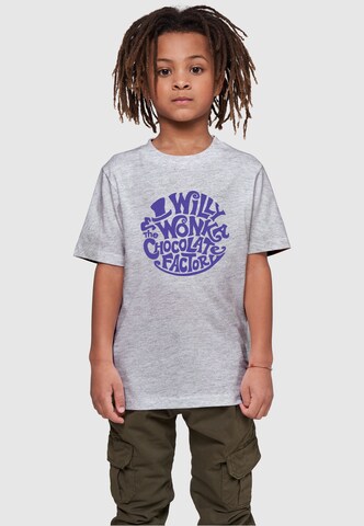 ABSOLUTE CULT Shirt 'Willy Wonka And The Chocolate Factory' in Grijs: voorkant