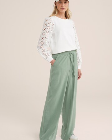 Wide leg Pantaloni di WE Fashion in verde