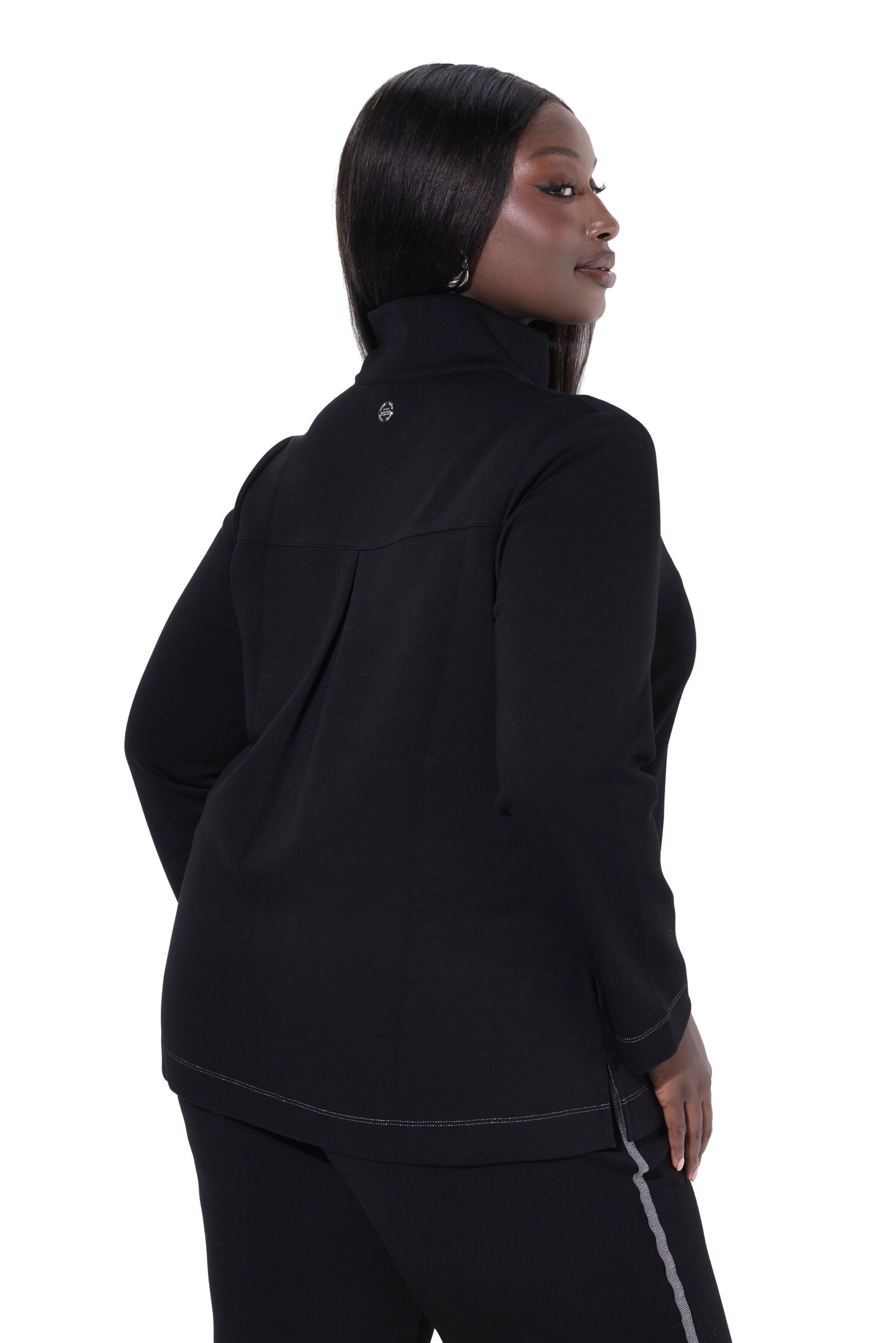 Ulla Popken Sweat jacket in Black