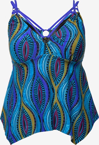 Bustier Tankini Ulla Popken en mélange de couleurs