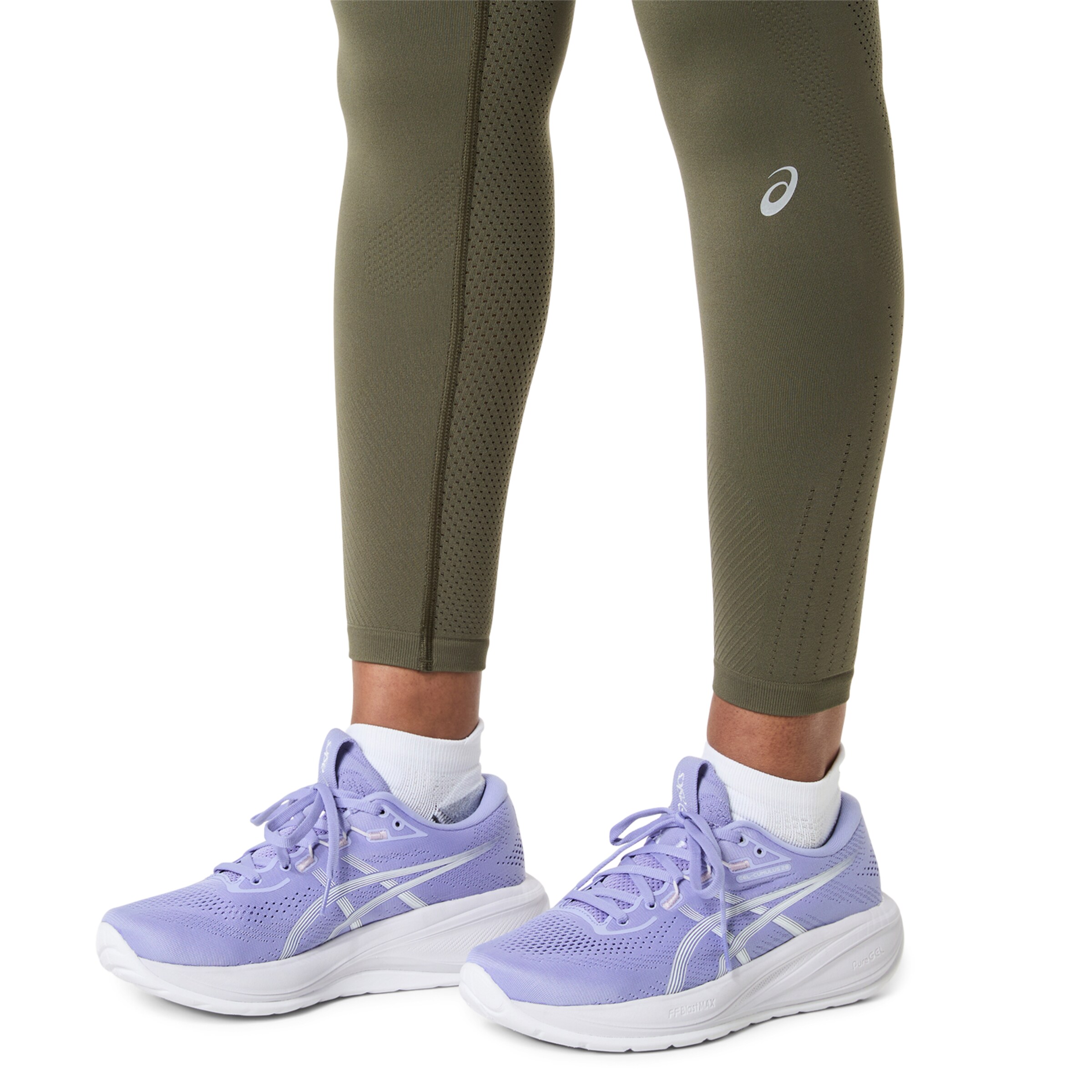 ASICS Skinny Sporthose in Grün