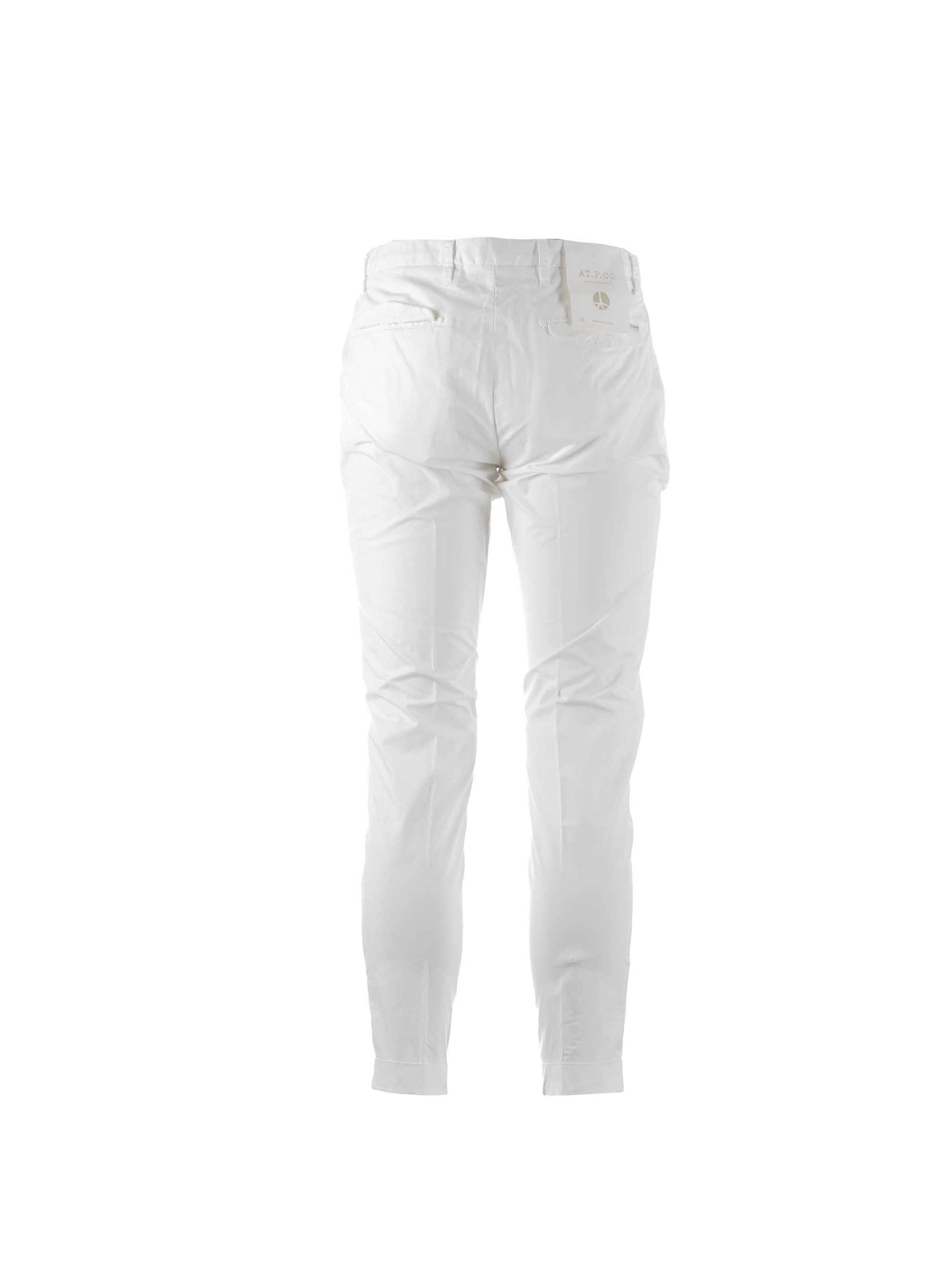 AT.P.CO Regular Pleat-front trousers in White