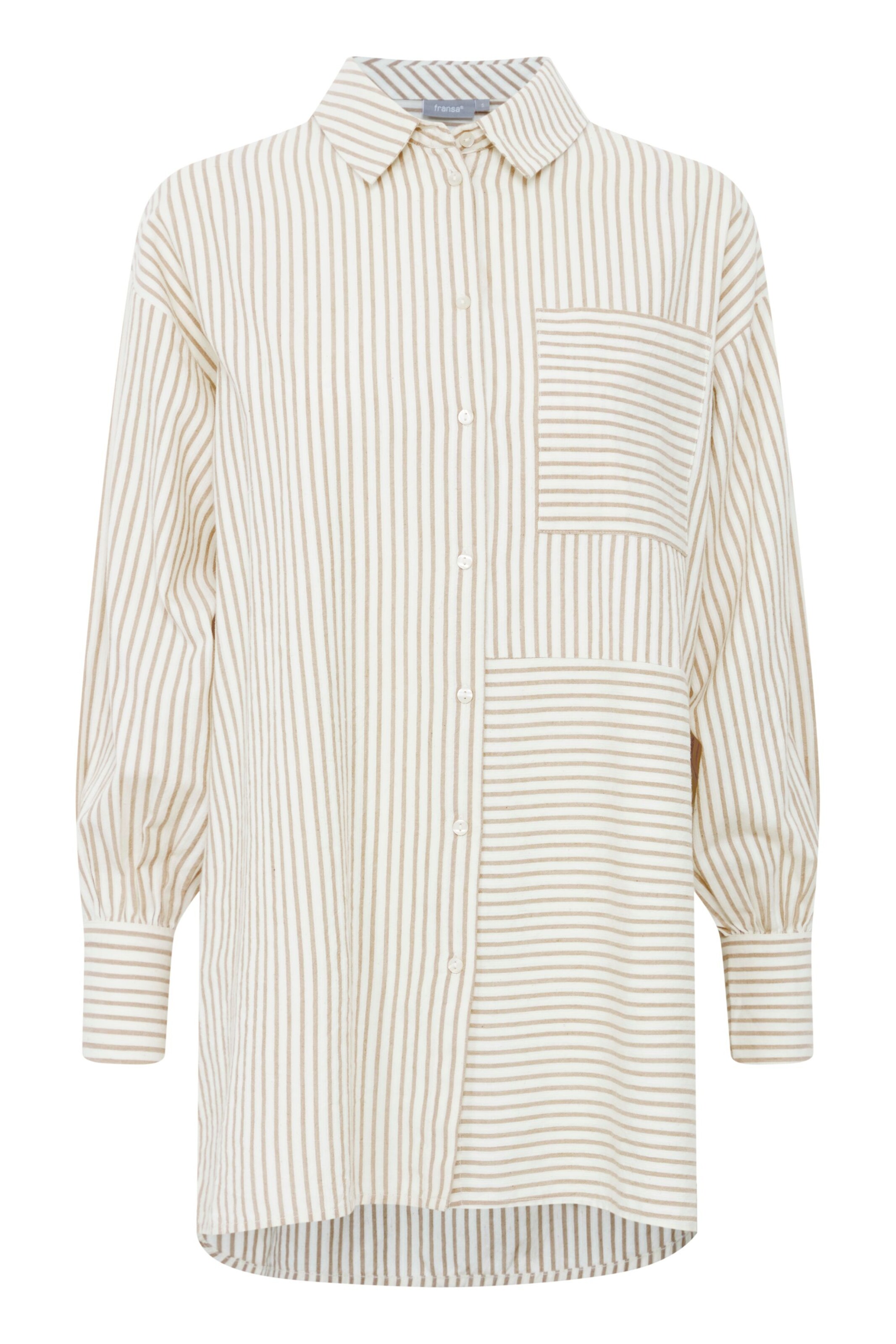 Fransa Blouse 'Kaja' in Beige: voorkant