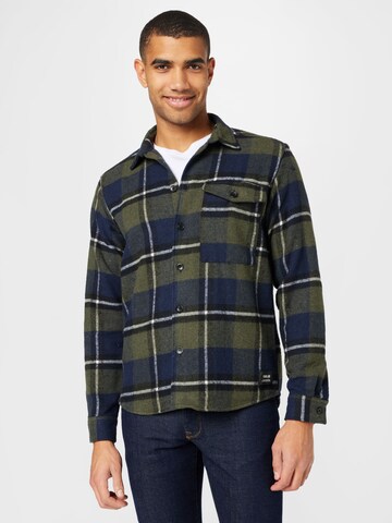 !Solid - Ajuste regular Camisa en verde: frente