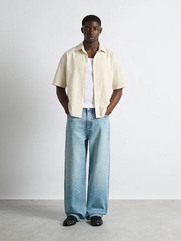 Burocs Comfort fit Button Up Shirt in Yellow