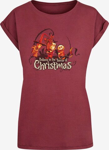 ABSOLUTE CULT Shirt 'The Nightmare Before Christmas - Christmas Terror' in Rood: voorkant