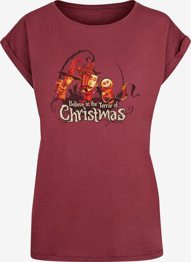 ABSOLUTE CULT T-shirt 'The Nightmare Before Christmas - Christmas Terror' en beige / jaune d'or / rouge cerise, Vue avec produit