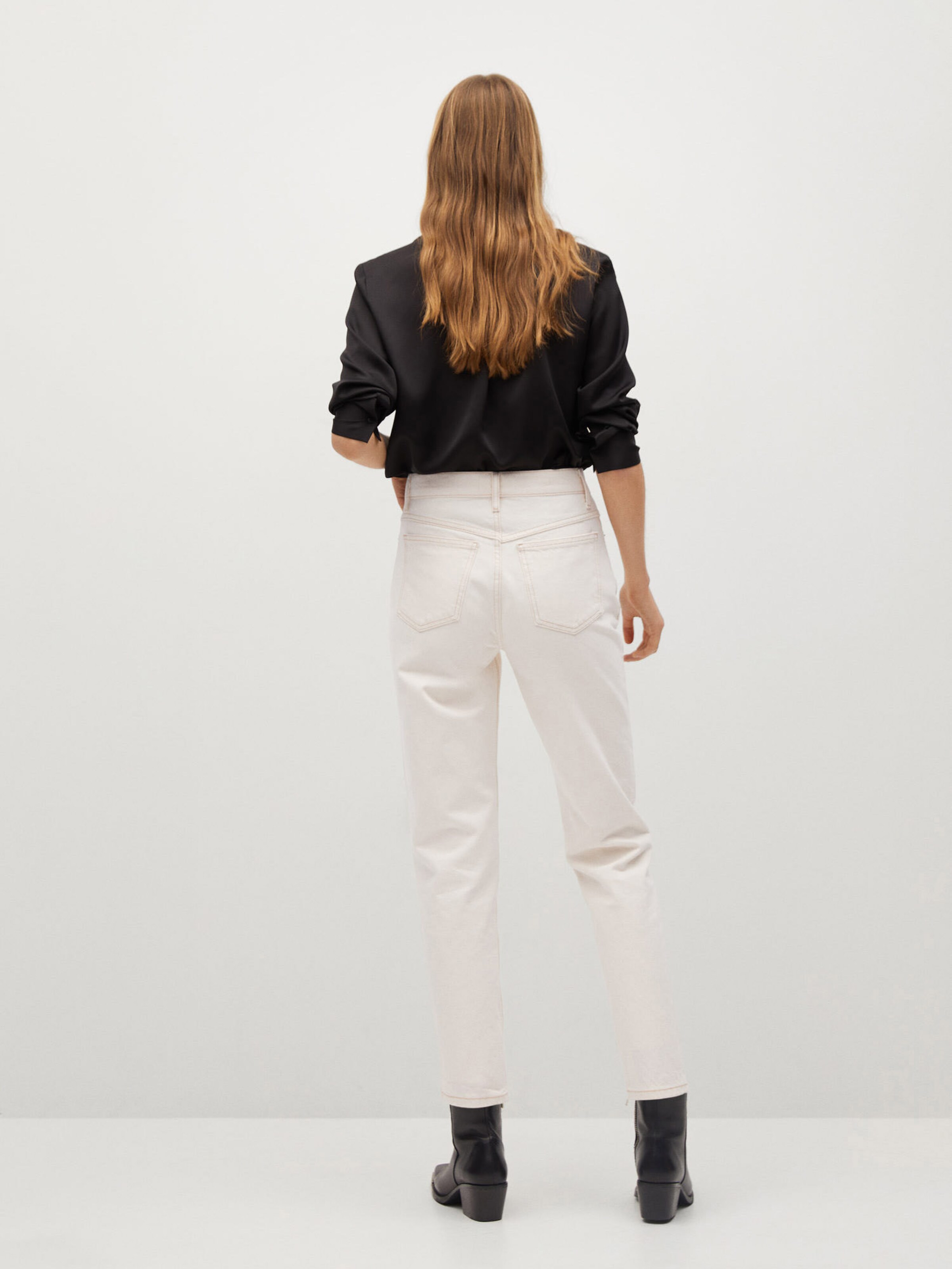 MANGO Jeans 'Mom80' in Ecru | ABOUT YOU