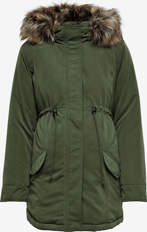 Only Maternity Tussenparka in Groen: voorkant