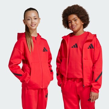 ADIDAS SPORTSWEAR Sportief sweatvest 'Z.N.E.' in Rood: voorkant