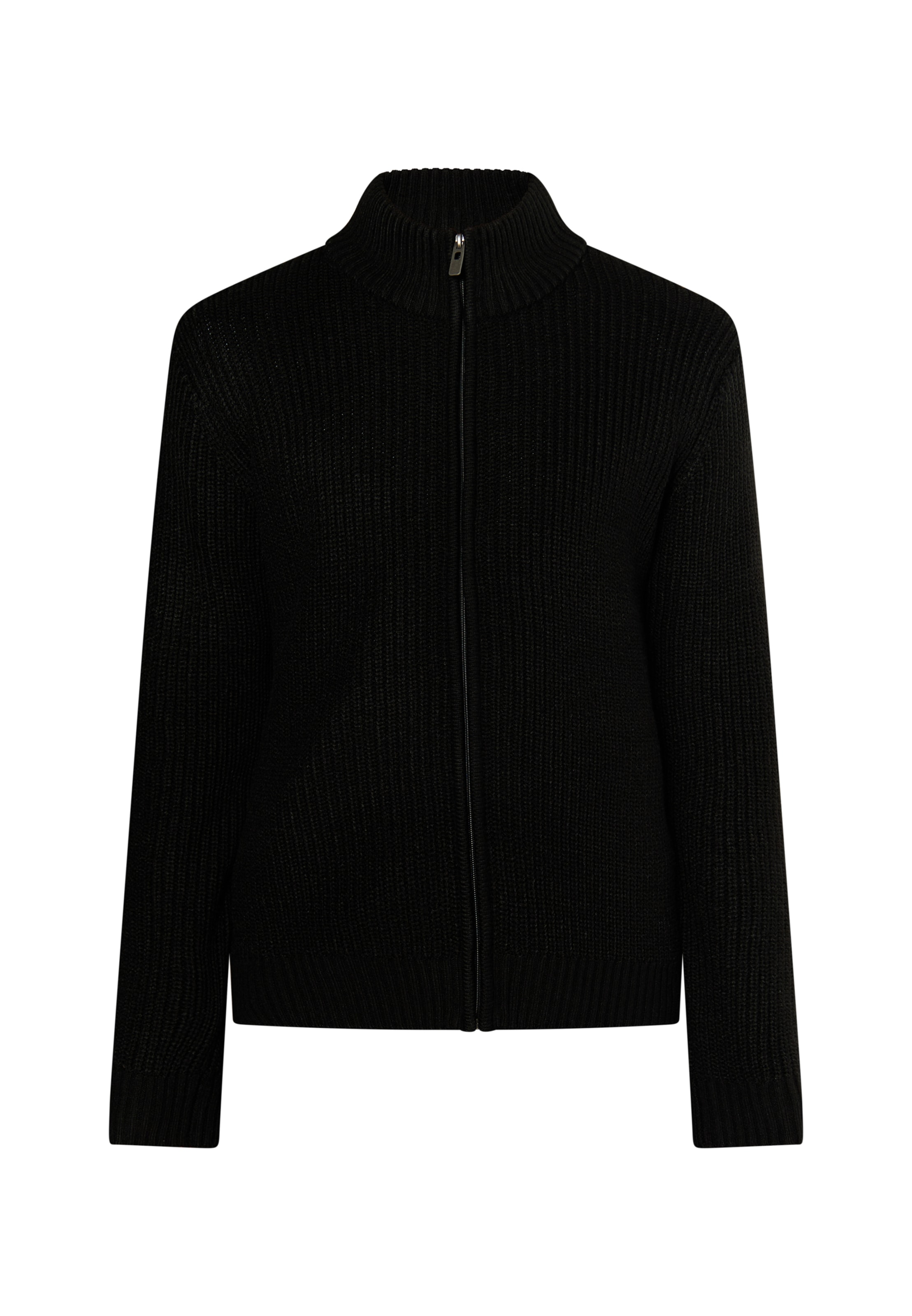 MO Strickjacke 'Mimo' in Schwarz: Vorderseite