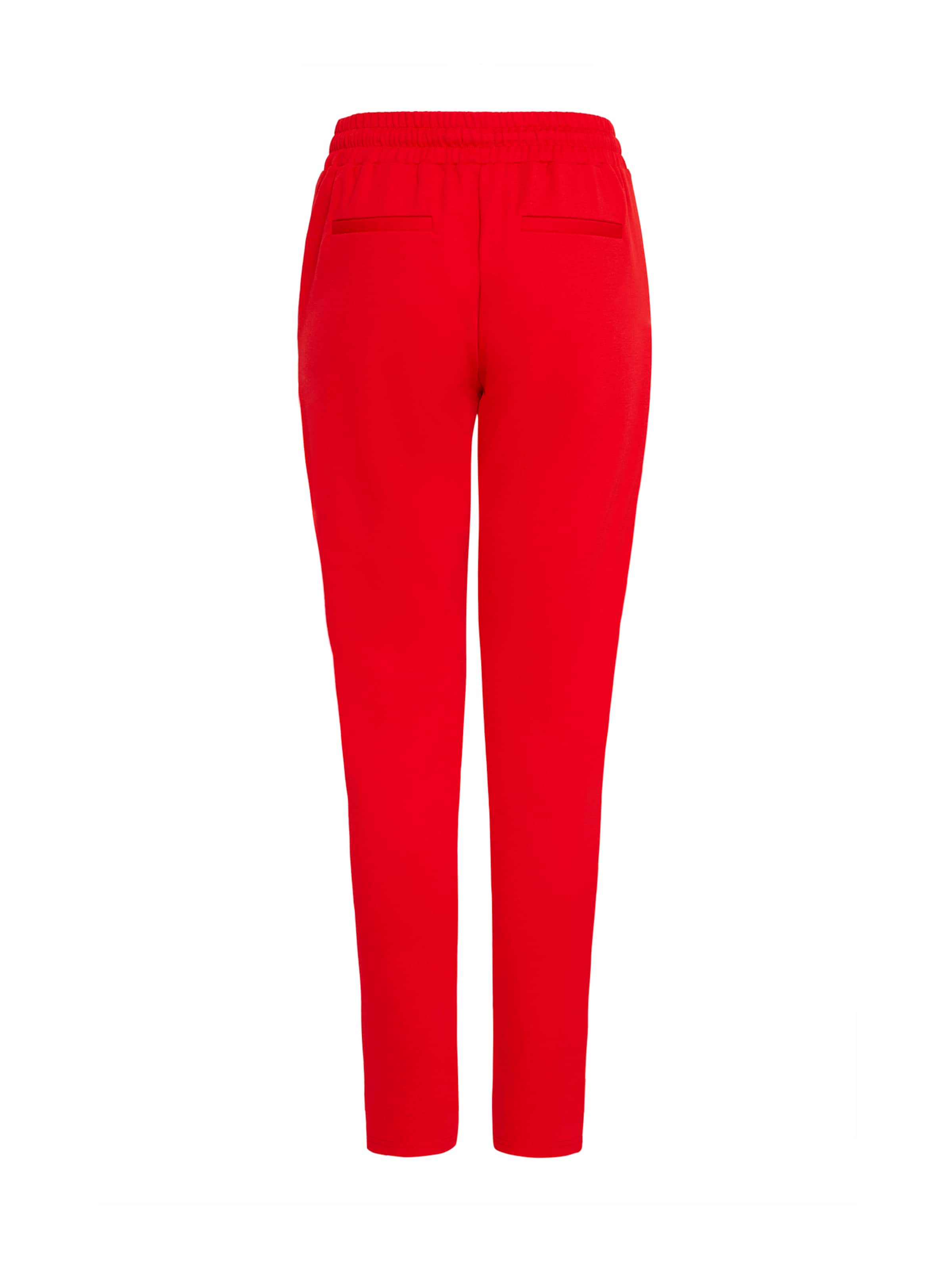 ICHI - Tapered Pantalón plisado 'IHKATE' en rojo