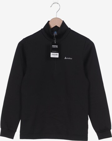 ODLO Sweatshirt & Zip-Up Hoodie in XS in Black: front