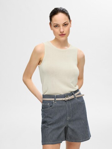 SELECTED FEMME Knitted Top 'SLFMoon' in Beige: front
