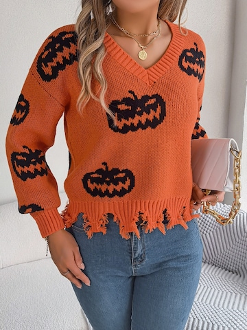 Yesfashion Knit cardigan in Orange