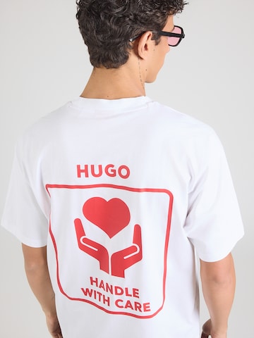 HUGO Póló 'Dewdam' - fehér