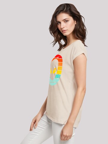 F4NT4STIC Shirt 'Alien Retro Sonnenuntergang' in Beige