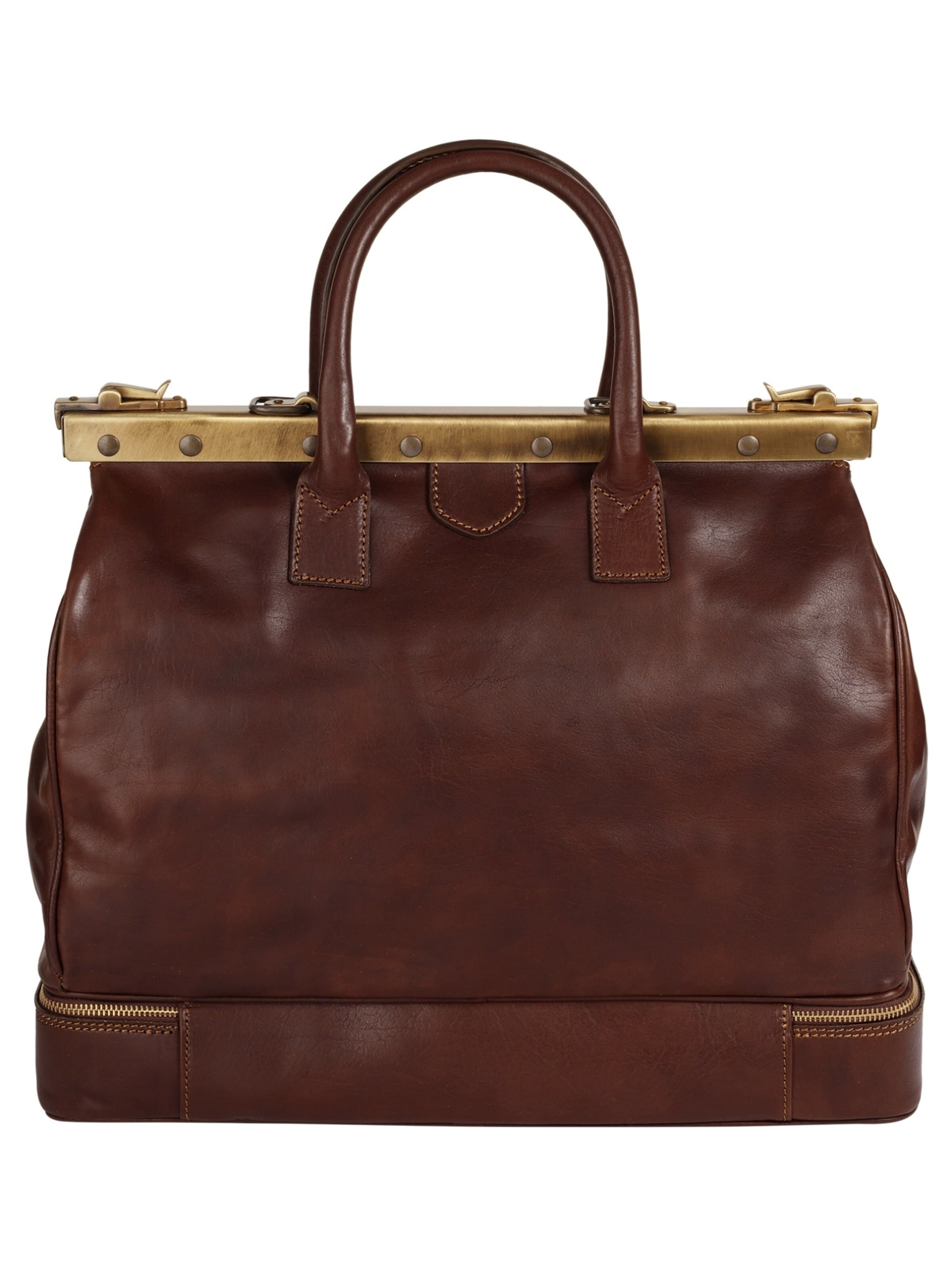 Sac de voyage piké en marron : devant