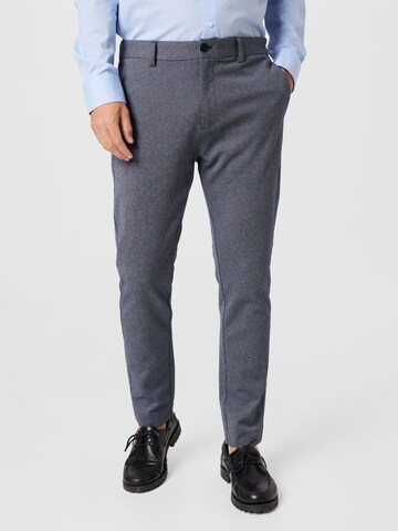 Clean Cut Copenhagen Slim fit Chino trousers 'Milano' in Blue: front