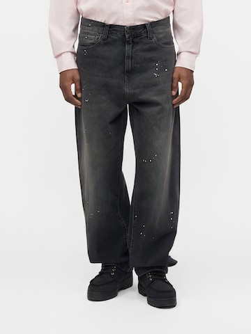 melns Carhartt WIP Vaļīgs piegriezums Džinsi 'Landon': no priekšpuses