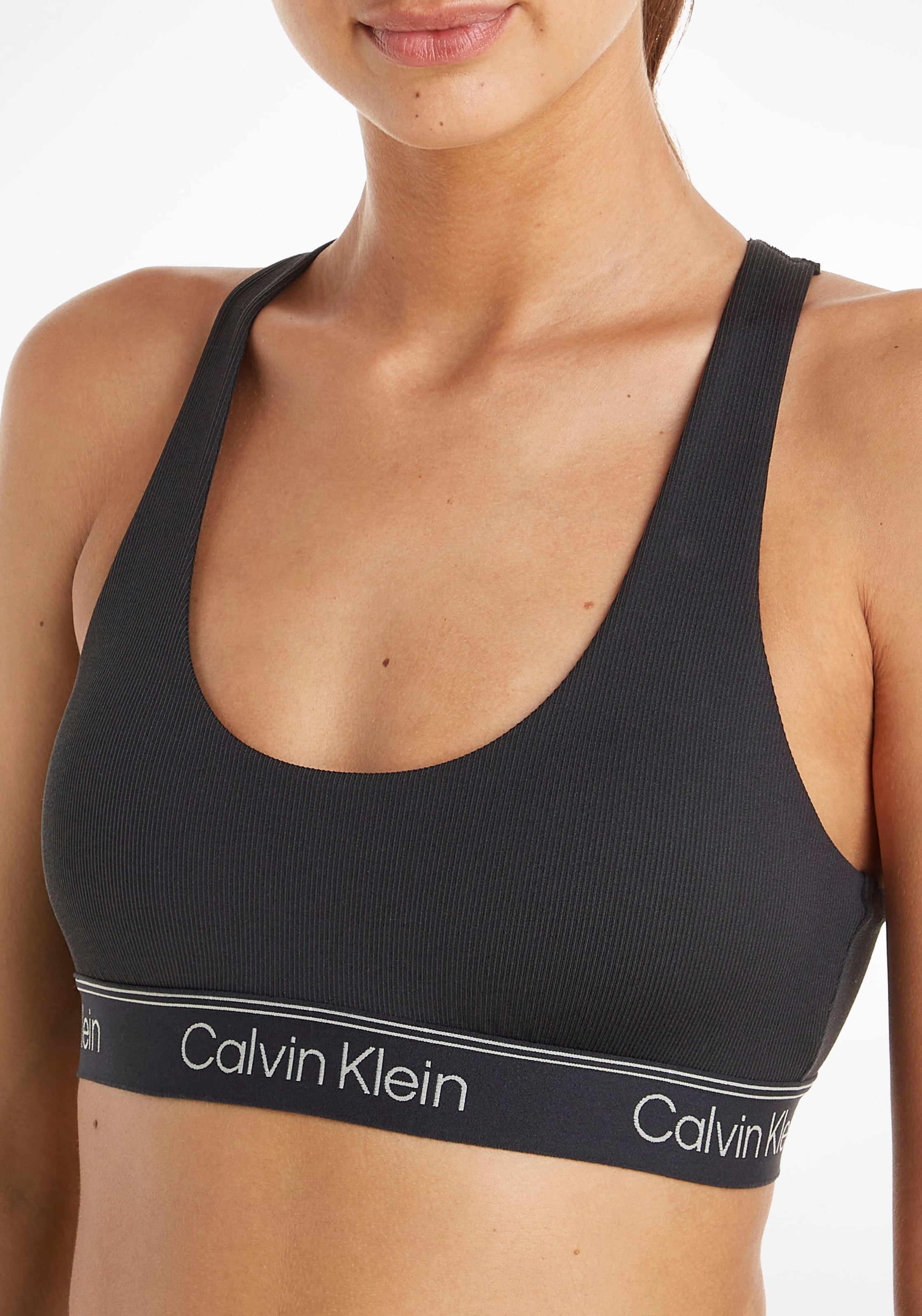 Calvin klein best sale black sports bra