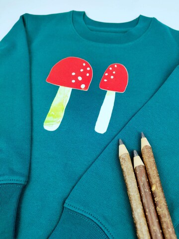 MelaDi Sweatshirt 'Pilze' in Grün