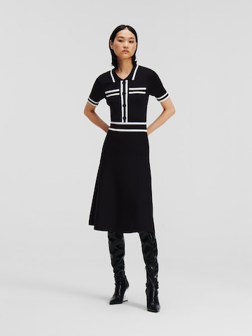 juoda Karl Lagerfeld Suknelė 'Polo Knit'