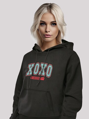 F4NT4STIC Sweatshirt 'Xoxo University Valentinstag' in Zwart
