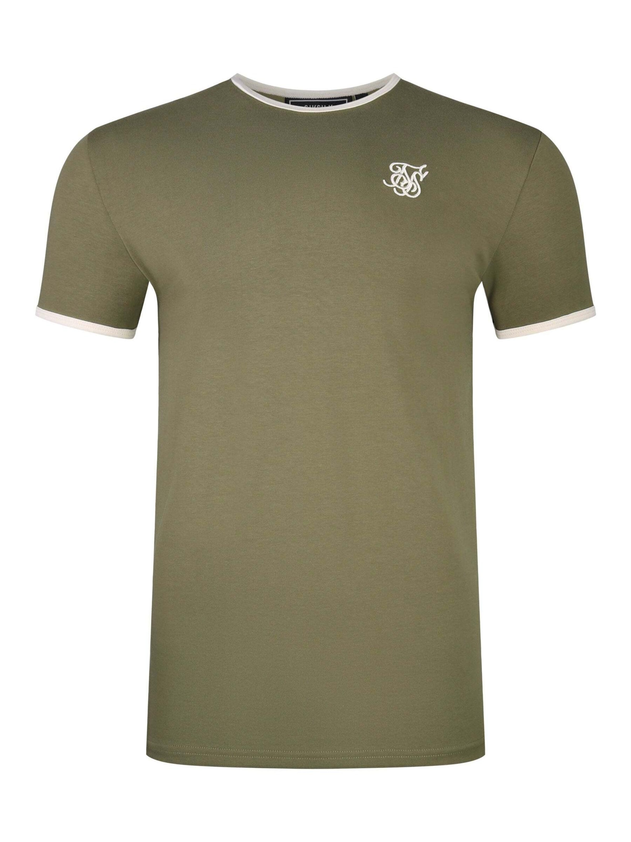 SikSilk Shirt 'Ringer' in Groen: voorkant