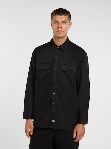 DICKIES Regular fit Srajca | črna barva: sprednja stran