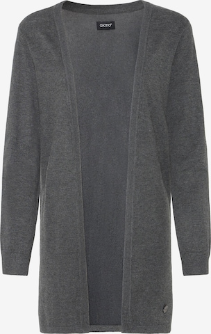Oxmo Strickjacke ' OXAIDA LONG ' in Grau: Vorderseite