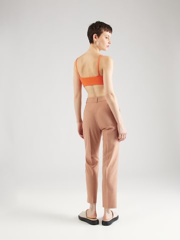 Regular Pantalon à plis COMMA en orange