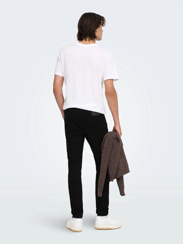 Only & Sons Skinny Jeans 'ONSWARP' in Black