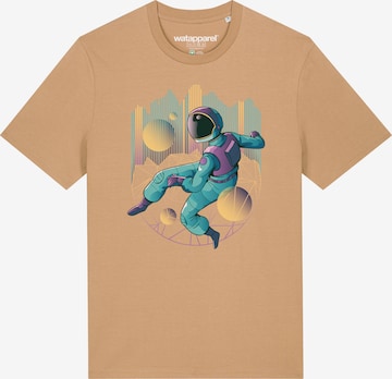 Watapparel Shirt 'Techno Astronaut' in Beige: Vorderseite