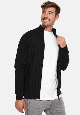 INDICODE JEANS Knit Cardigan 'Lexson' in Black