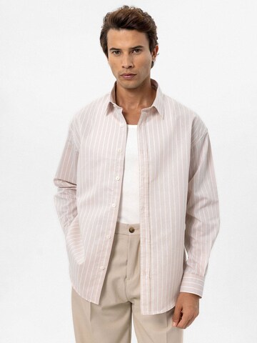 Antioch Regular fit Button Up Shirt 'Fiorenze' in Beige: front