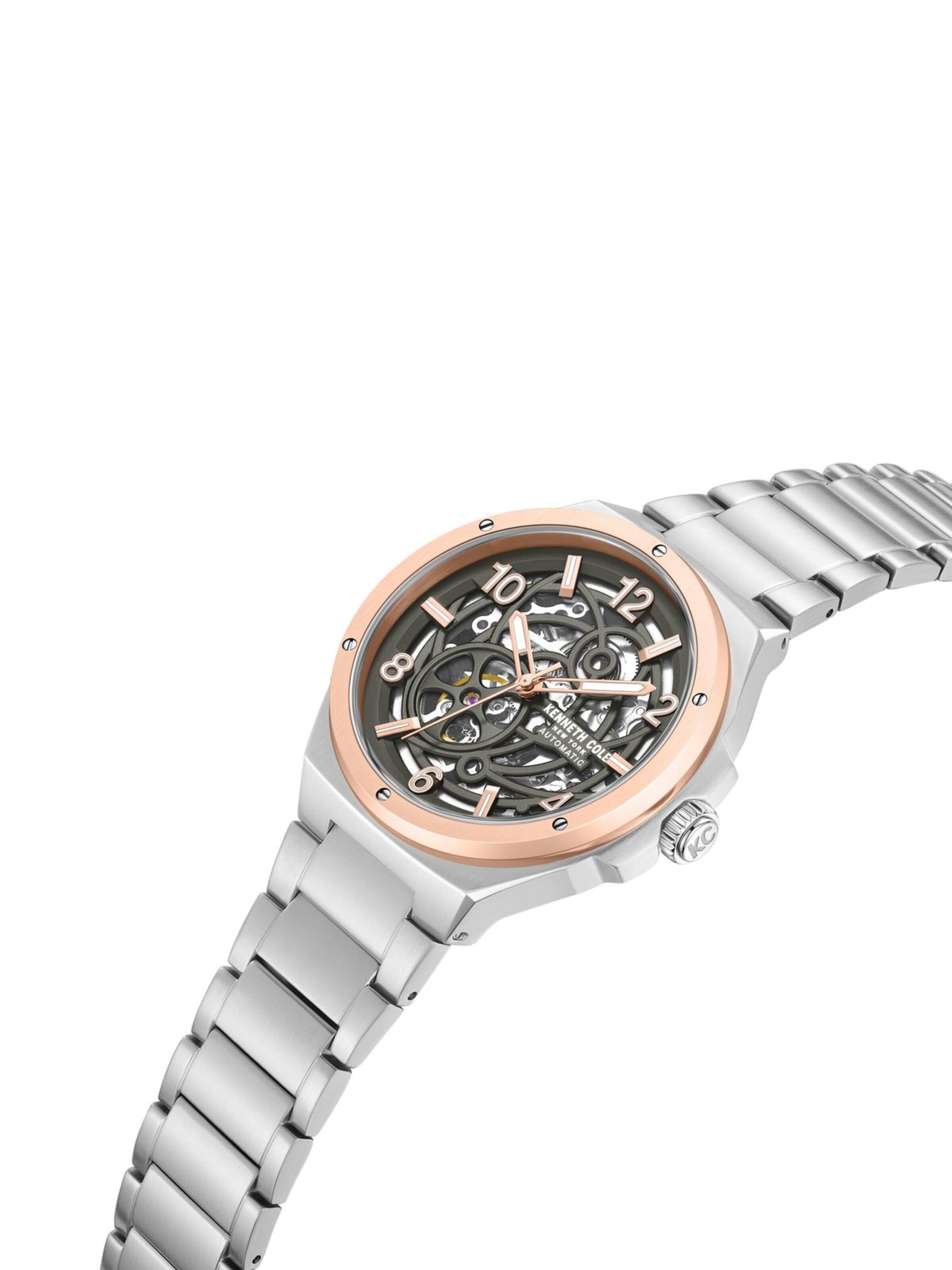 Montre à affichage analogique 'Automatic watch Automatic Steel Round' Kenneth Cole en gris