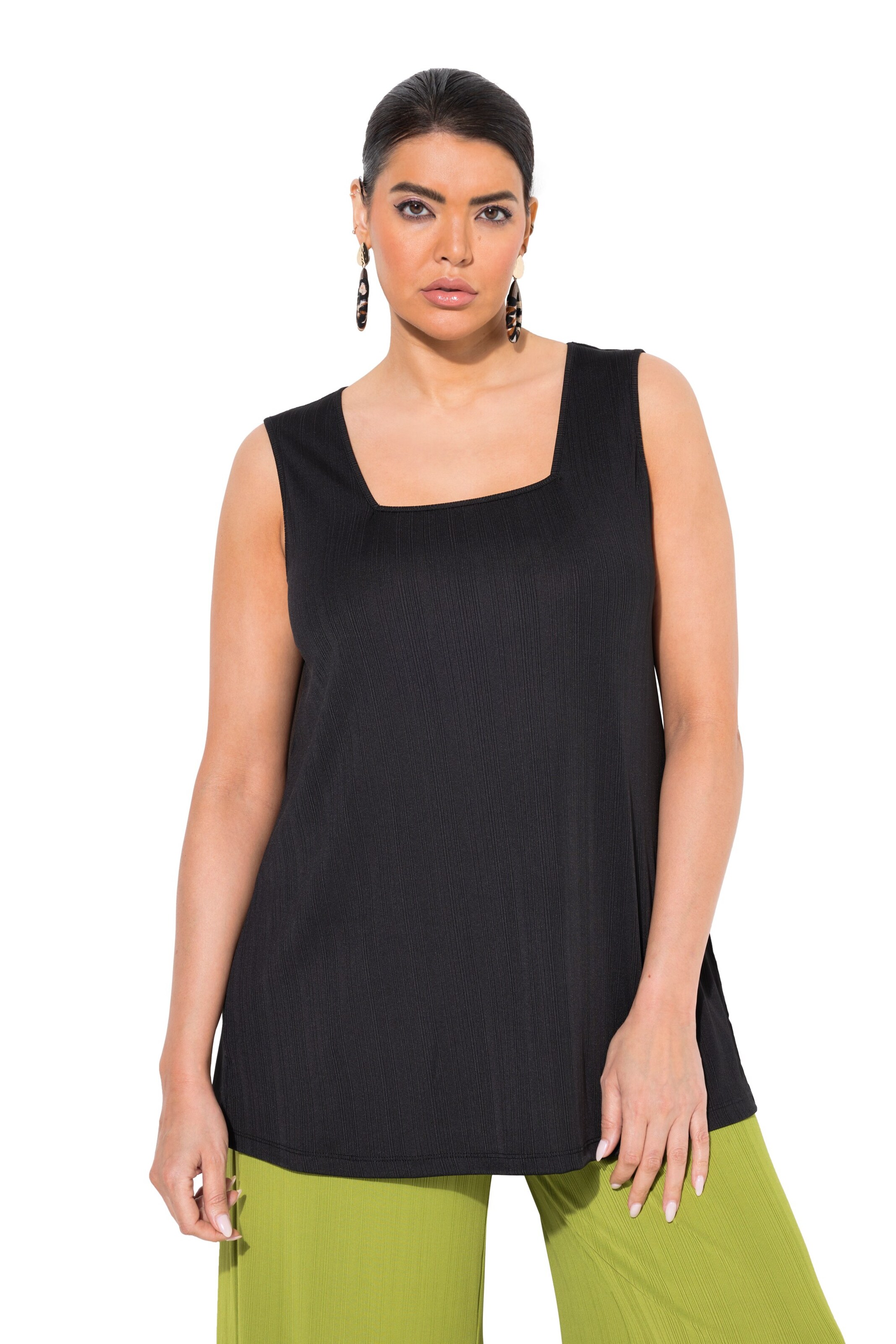 Ulla Popken Top in Zwart: voorkant