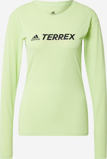 adidas Terrex Funktionsshirt in blau / hellgrün / koralle / schwarz, Produktansicht