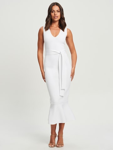 Tussah Dress 'TANYA' in White: front