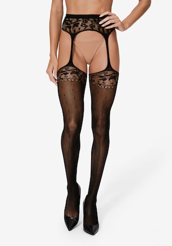 PETITE FLEUR GOLD Strumpfhose in Schwarz: predná strana