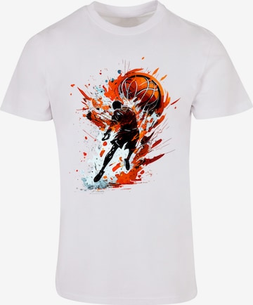 F4NT4STIC Shirt 'Basketball' in White: front