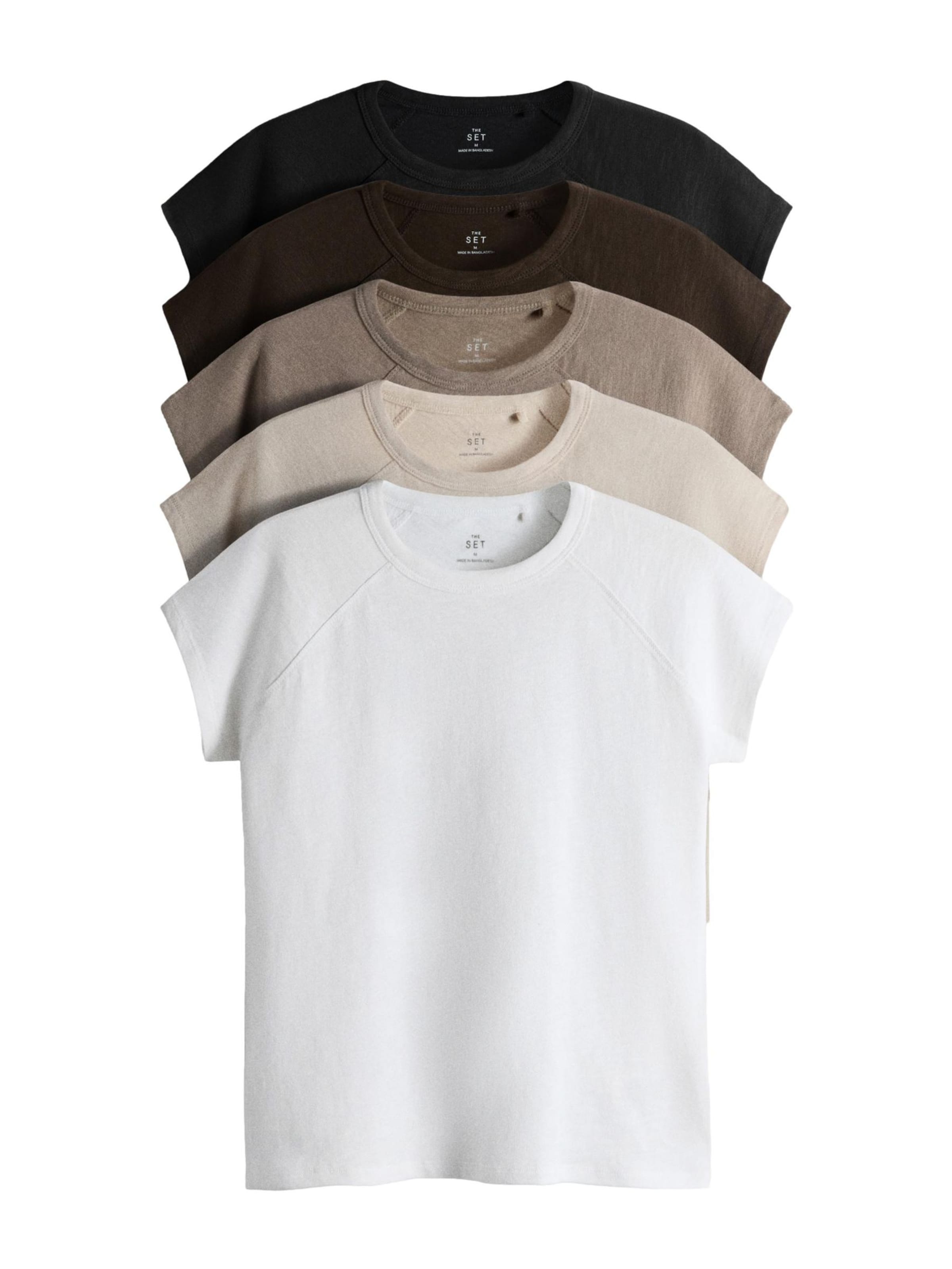 The Set Shirt in Beige: voorkant
