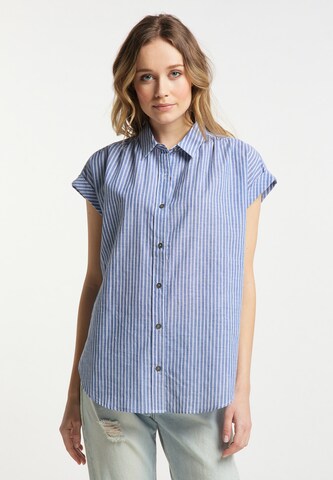 DreiMaster Vintage Blouse in Blauw: voorkant