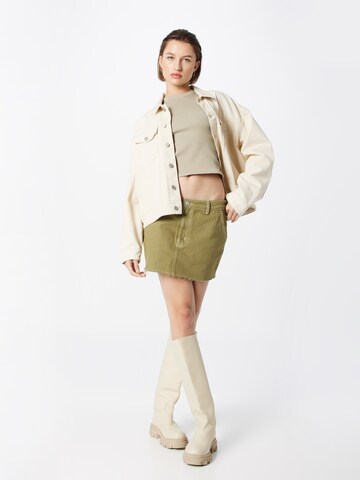 TOPSHOP Broderad topp i beige