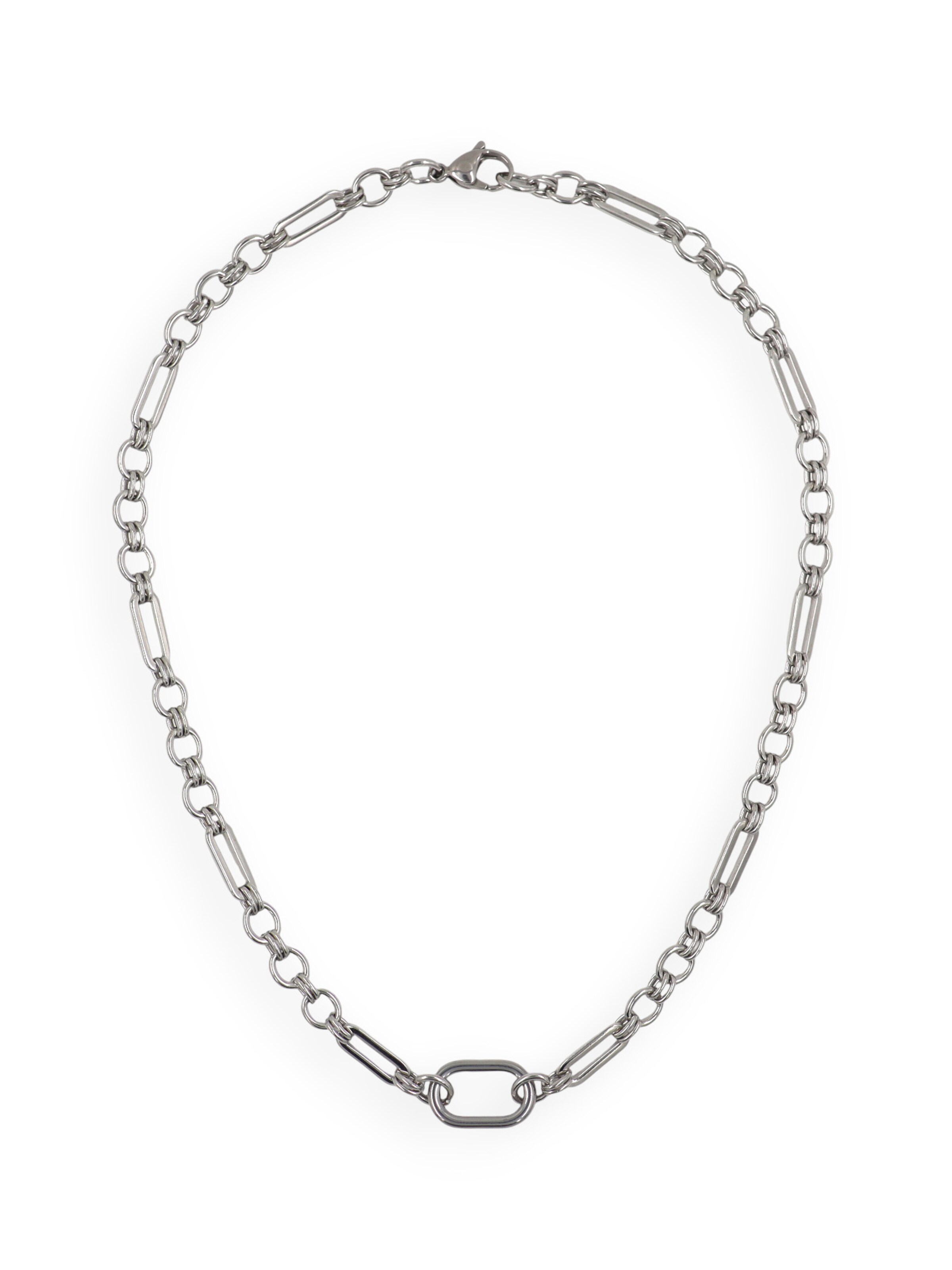 Fräulein Wunder Kette 'Bicolor Kette Edelstahl M Chunky Silber'‌‌‌‌‌‌‌‌‌‌ in Silber: Vorderseite